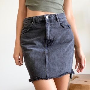 H&M Faded Black Jean Skirt 8